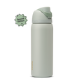 FreeSip 32oz Summer Paradise; soft sage green body with matching sage flip cap and carry loop